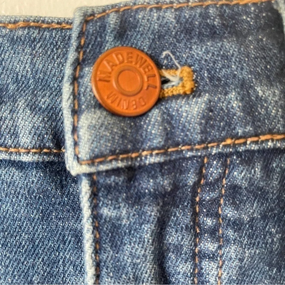 Madewell High-rise Cut-off Stretch Denim Shorts Frayed Whiskering Distressed 26 - Picture 4 of 8